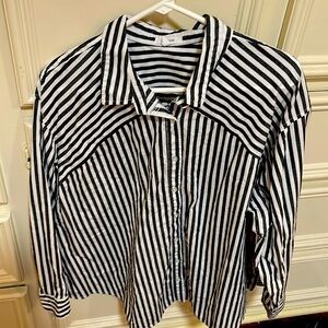 Striped Blouse. Business. Casual